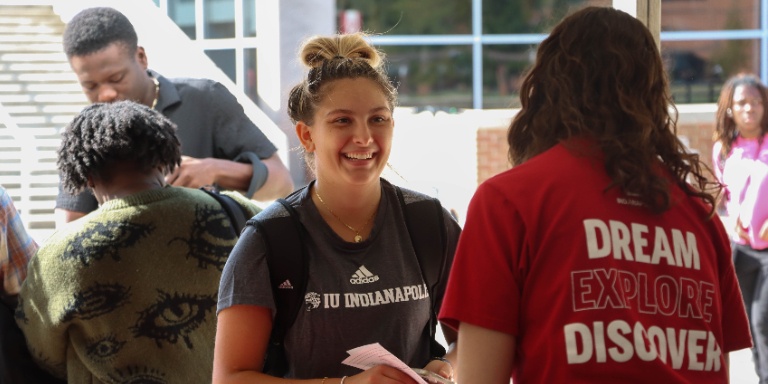 Student at the Pedersen Information Day